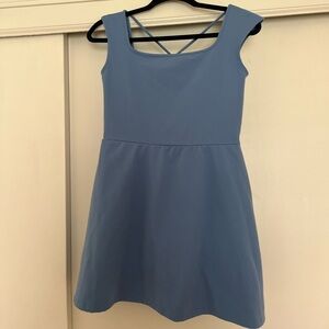 Blue Semi Sleeveless Athletic Dress